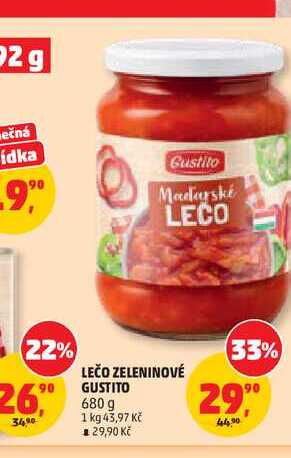 LEČO ZELENINOVÉ GUSTITO 680g