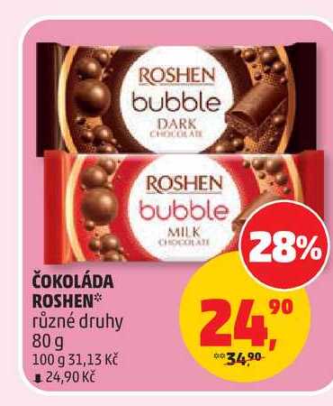 ČOKOLÁDA ROSHEN* různé druhy 80 g