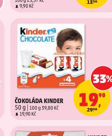 ČOKOLÁDA KINDER 50 g