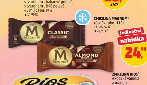 ZMRZLINA MAGNUM* různé druhy 110 ml