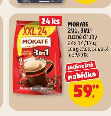 MOKATE 2V1, 3V1 24x14/17g
