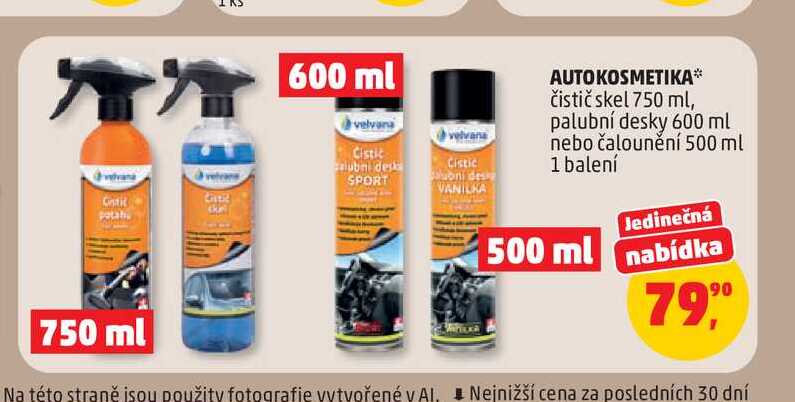 AUTOKOSMETIKA* čistič skel 750 ml