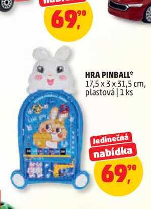 HRA PINBALL* 17,5 x 3 x 31,5 cm, plastová 1 ks 