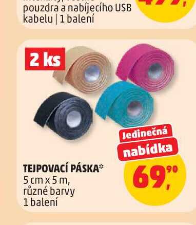 TEJPOVACÍ PÁSKA* 5 cm x 5m, různé barvy 1 balení 