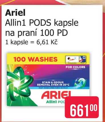 Ariel Allin1 PODS kapsle na praní 100 PD