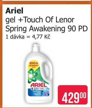 Ariel gel +Touch Of Lenor Spring Awakening 90 PD