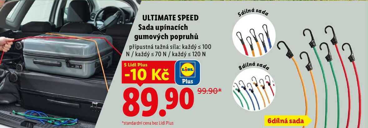 ULTIMATE SPEED Sada upínacích gumových popruhů 