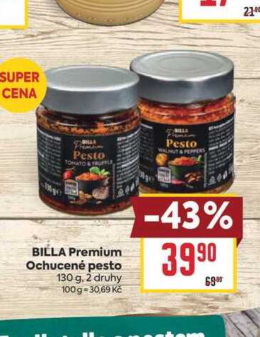 BILLA Premium Ochucené pesto 130 g