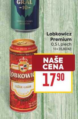 Lobkowicz Premium 0,51, plech