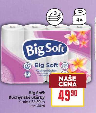 Big Soft Kuchyňské utěrky 4 role