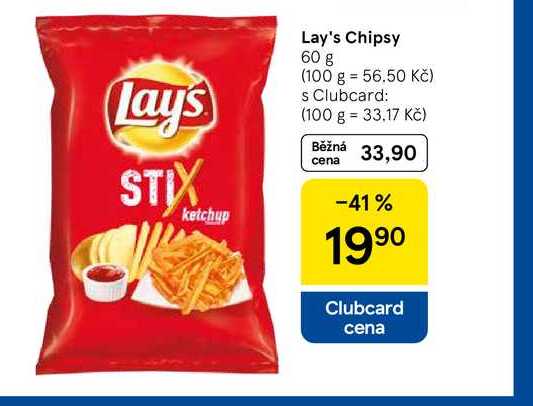 Lay's Chipsy, 60 g