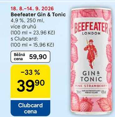 Beefeater Gin & Tonic 4,9 %, 250 ml