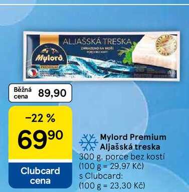 Mylord Premium Aljašská treska, 300 g, porce bez kostí 