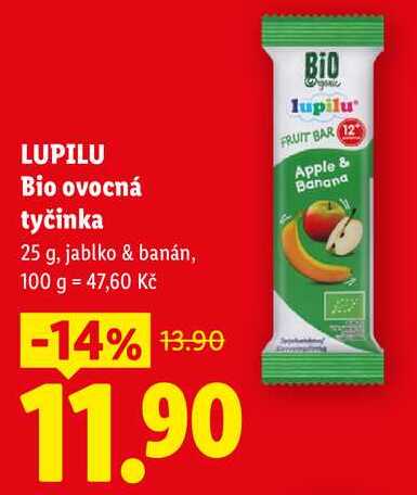 LUPILU Bio ovocná tyčinka, 25 g