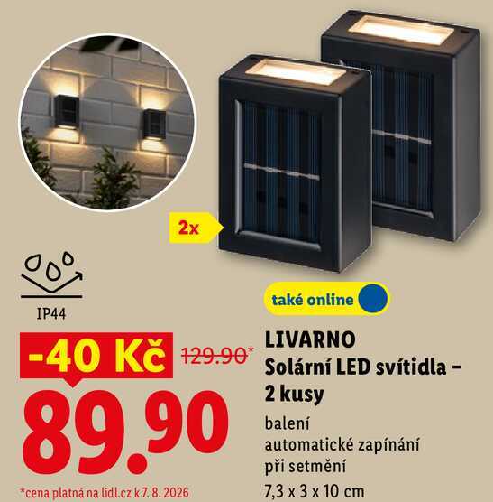LIVARNO Solární LED svítidla- 2 kusy