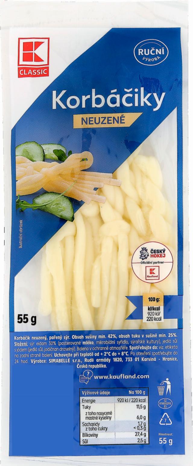 K-CLASSIC Korbáčiky neuzené/uzené