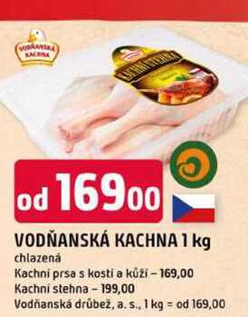 VODŇANSKÁ KACHNA 1 kg chlazená