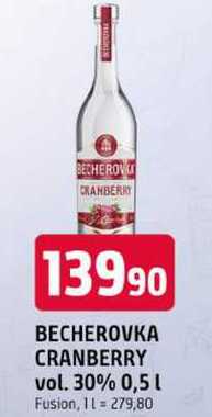 BECHEROVKA CRANBERRY vol. 30% 0,5l v akci