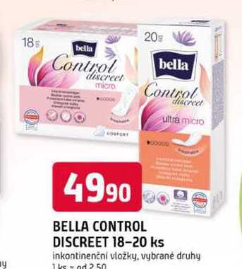 BELLA CONTROL DISCREET 18-20 ks inkontinenční vložky