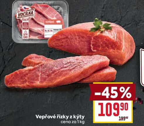 Vepřové řízky z kýty cena za 1 kg