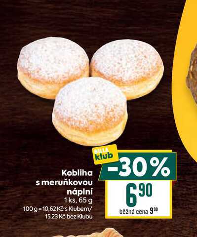 Kobliha s meruňkovou náplní 1 ks, 65 g
