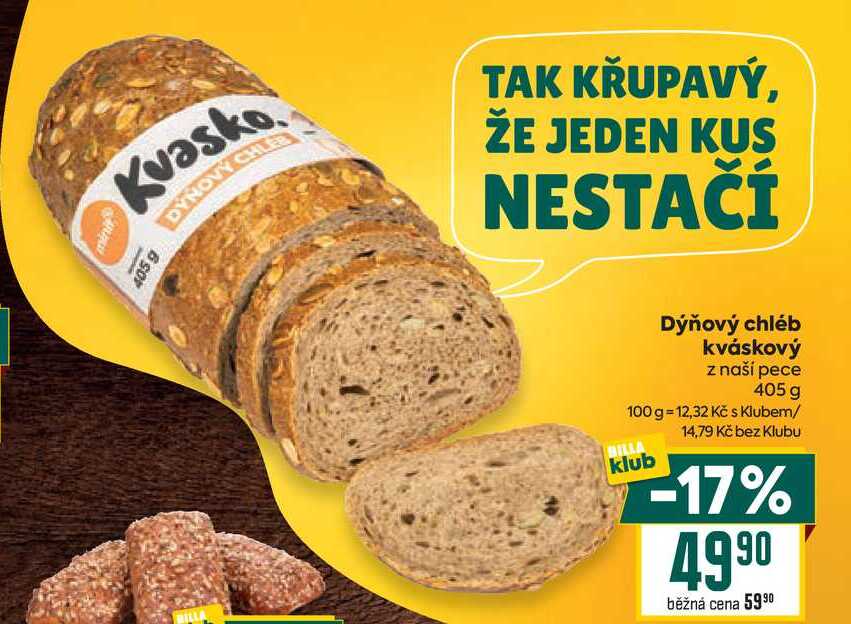 Dýňový chléb kváskový z naší pece 405 g