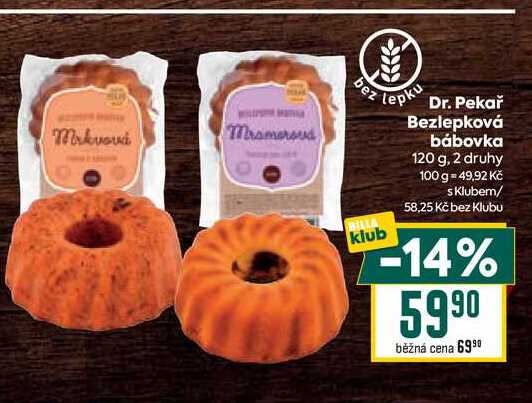 Dr. Pekař Bezlepková bábovka 120 g