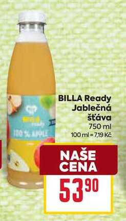 BILLA Ready Jablečná šťáva 750 ml