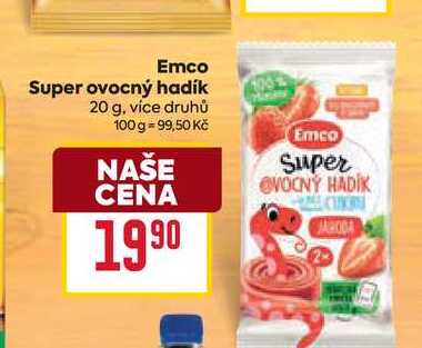 Emco Super ovocný hadík 20 g