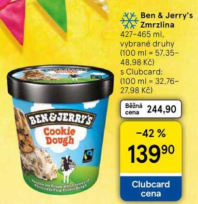 Ben & Jerry's Zmrzlina, 427-465 ml
