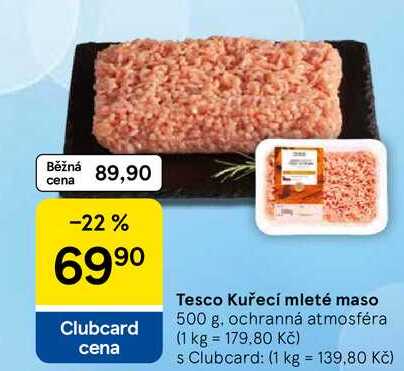Tesco Kuřecí mleté maso, 500 g