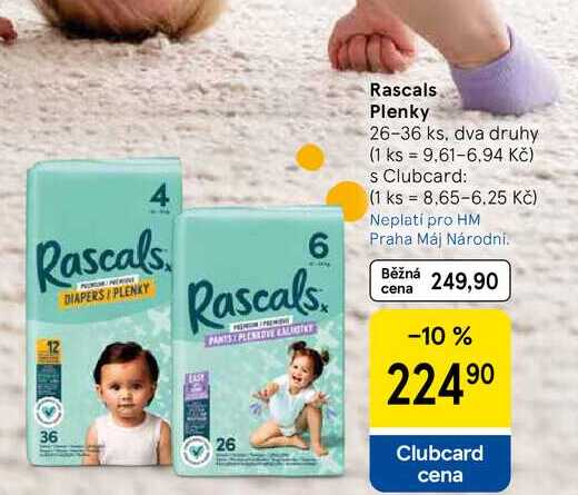 Rascals Plenky, 26-36 ks, dva druhy