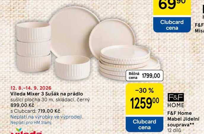F&F Home Mabel Jídelní souprava, 12 dílů