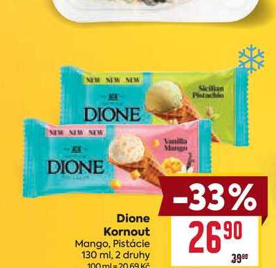 Dione Kornout Mango, Pistácie 130 ml