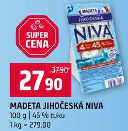 MADETA JIHOČESKÁ NIVA 100 g 45% tuku 