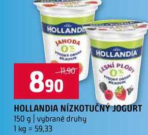 HOLLANDIA NÍZKOTUČNÝ JOGURT 150 g vybrané druhy