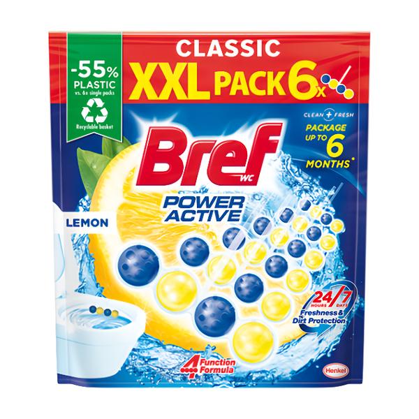 Bref Power Active Lemon tuhý WC blok (6x 50 g)