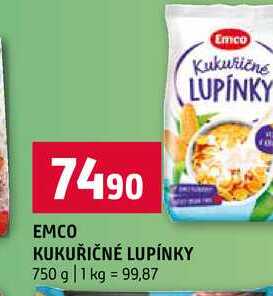 EMCO KUKUŘIČNÉ LUPÍNKY 750 g