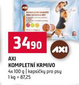 AXI KOMPLETNÍ KRMIVO 4x 100 g kapsičky pro psy