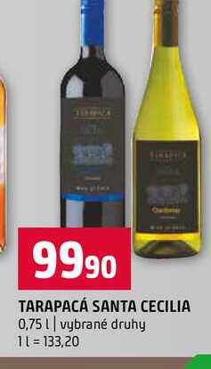 TARAPACÁ SANTA CECILIA 0,75l vybrané druhy