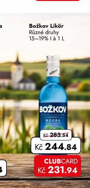Božkov Likör Různé druhy 15–19% à 1 L