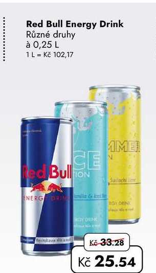 Red Bull Energy Drink Různé druhy à 0,25 L