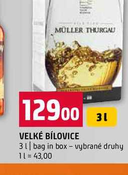 VELKÉ BÍLOVICE 3l in box-vybrané druhy