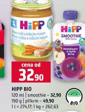 HIPP BIO 120 ml smoothie 190 g příkrm