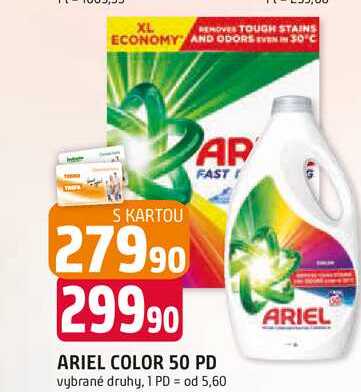 ARIEL COLOR 50 PD vybrané druhy