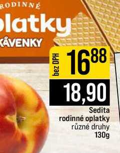 Sedita rodinné oplatky různé druhy 130g 