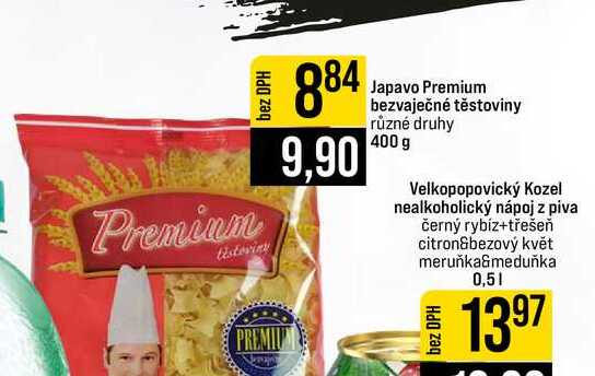 Japavo Premium bezvaječné těstoviny různé druhy 400 g