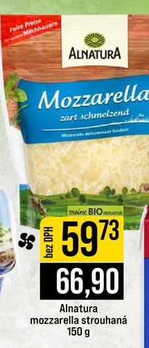 Alnatura mozzarella strouhaná 150 g