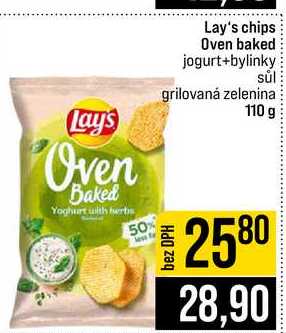 Lay's chips Oven baked jogurt+bylinky grilovaná zelenina sůl 110 g 