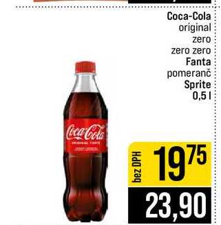 Coca-Cola original zero zero zero Fanta pomeranč Sprite 0,5l
